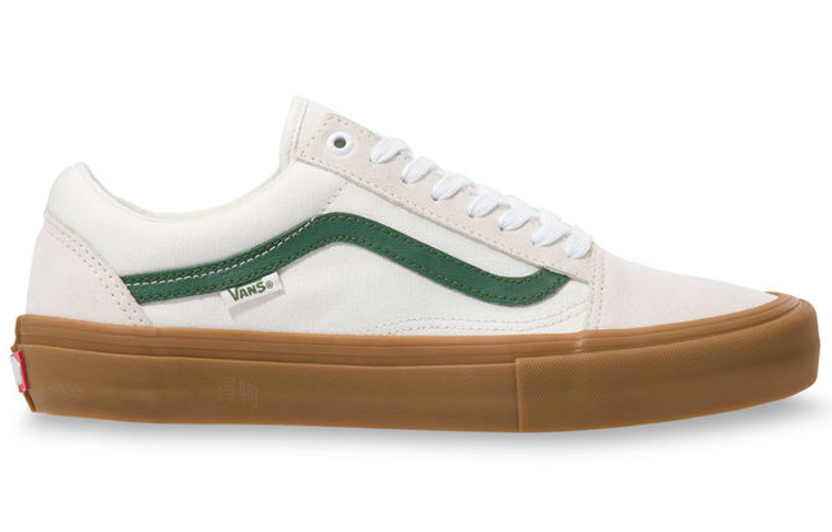Кеды Vans Old Skool Pro (бело-зеленые) — фото 2
