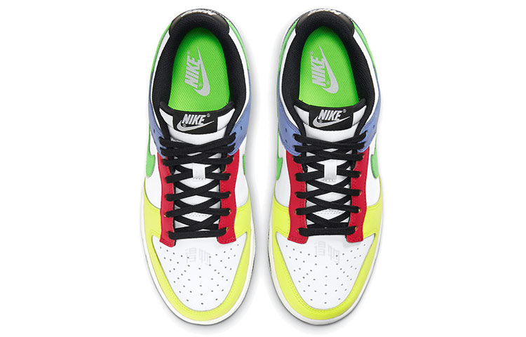 Женские кроссовки Nike Dunk "Green Strike" (желто-зелено-синие) — Жёлтый / зелёный / синий — фото 4