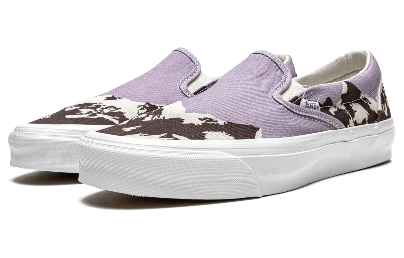 Кеды Vans × KITH slip-on (фиолетово-черно-белые) — фото 3