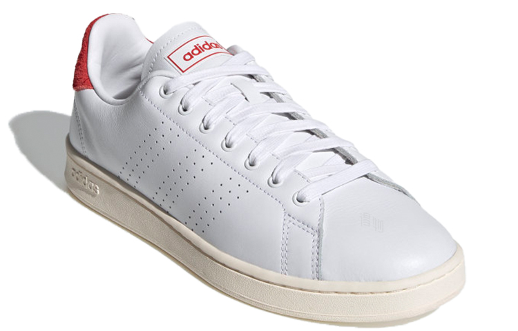 Мужские кеды adidas neo ADVANTAGE (бело-бордовые) — Белый / тёмно-красный — фото 3