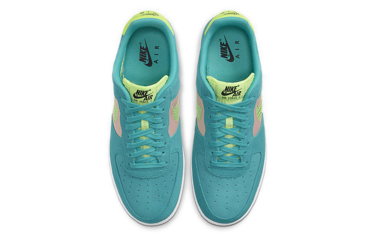 Мужские кроссовки Nike Air Force 1 07 LV8 (зелено-розовые) — Розовыйзелёный — фото 5