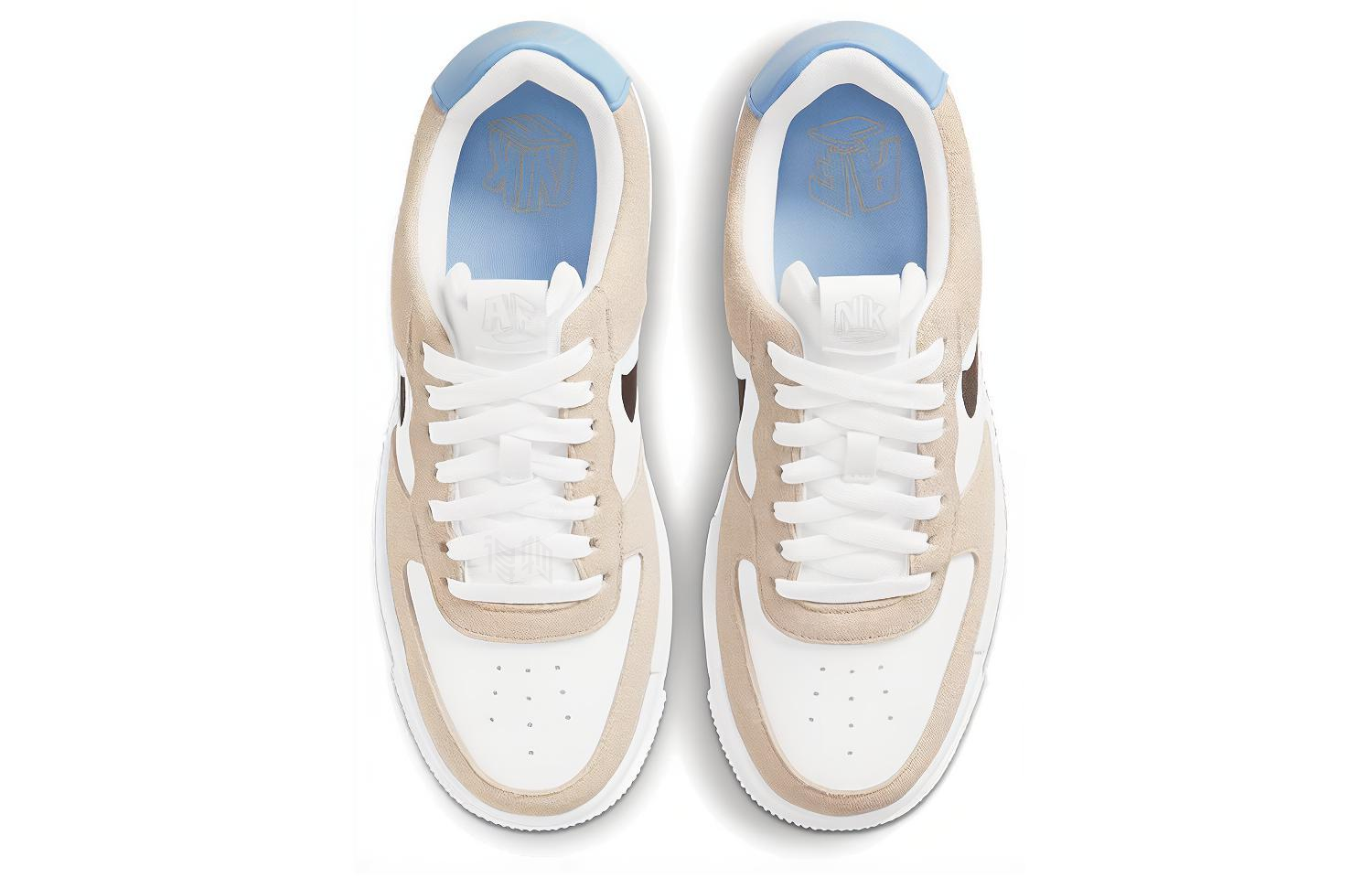 Женские кеды Nike Air Force 1 Pixel (бежево-синие) — фото 4