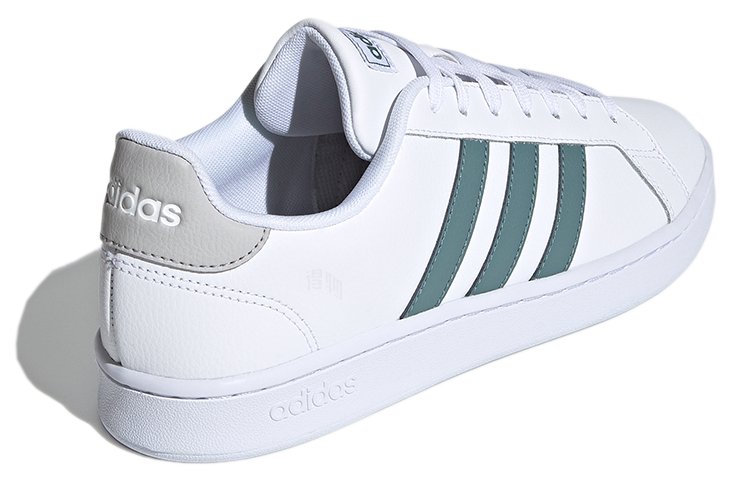 Мужские кеды adidas neo GRAND COURT (бело-зеленые) — Белый / зелёный — фото 4