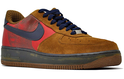 Мужские кроссовки Nike Air Force 1 Carter (коричнево-красные) — фото 4