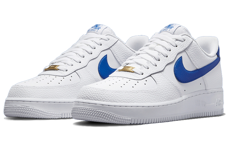 Мужские кеды Nike Air Force 1 Royal Blue (бело-синие) — фото 3