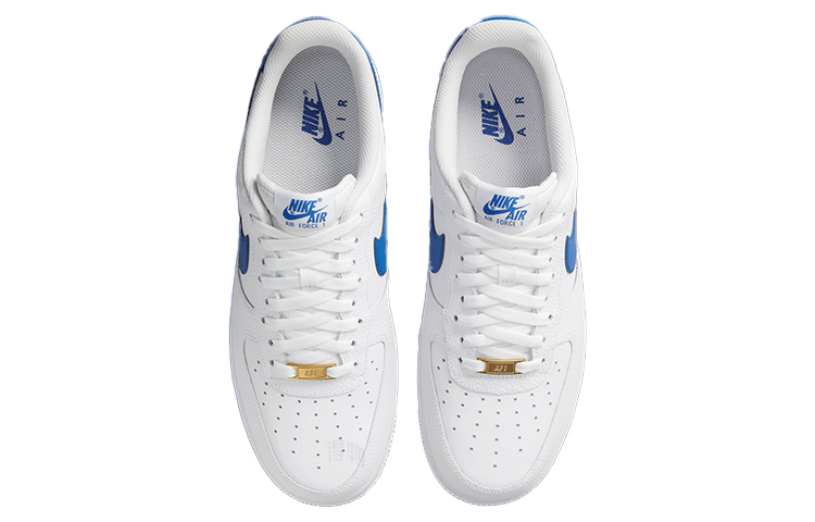 Мужские кеды Nike Air Force 1 Royal Blue (бело-синие) — фото 4