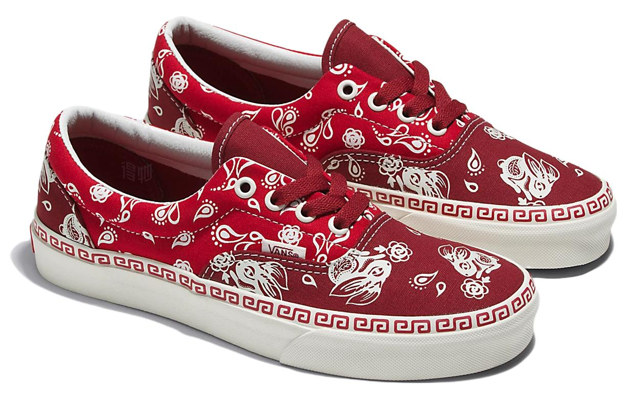 Кеды Vans Era Year Of The Rabbit (красно-белые) — фото 3