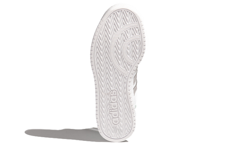 Женские кеды adidas neo Hoops 2.0 (белый / серый / зеленый) — Белый / серый / зелёный — фото 5
