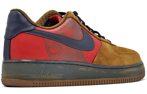Мужские кроссовки Nike Air Force 1 Carter (коричнево-красные) — фото 3