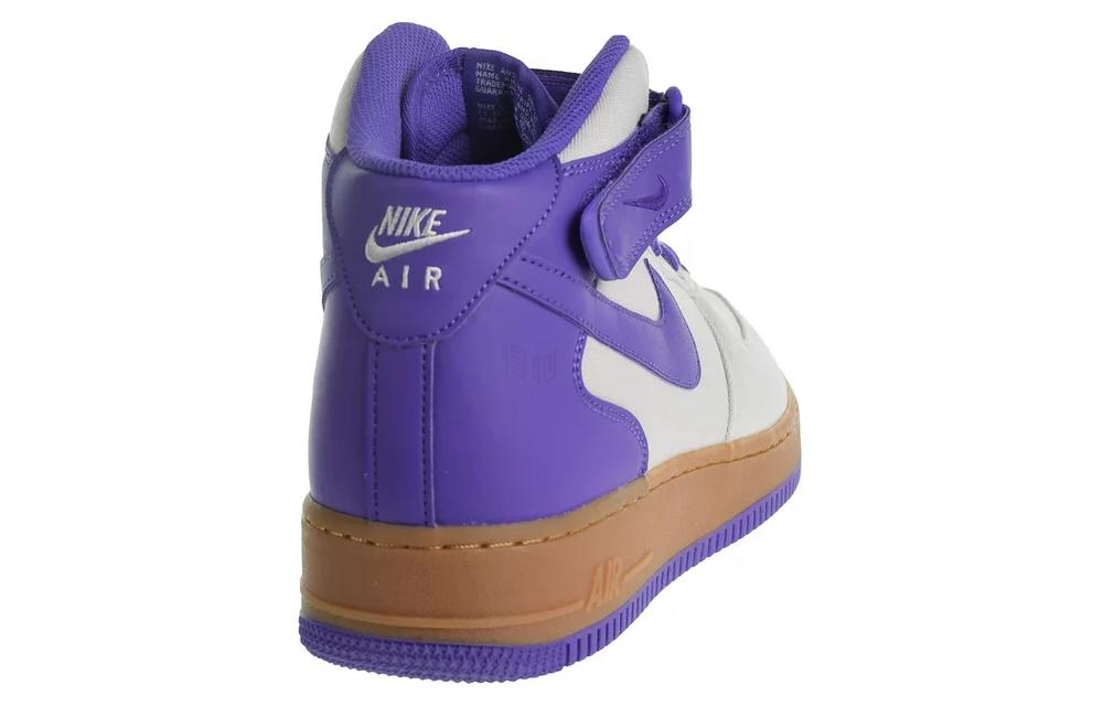 Мужские кроссовки Nike Air Force 1 Light Bone Purple Beige (фиолетовый / белый) — фото 3