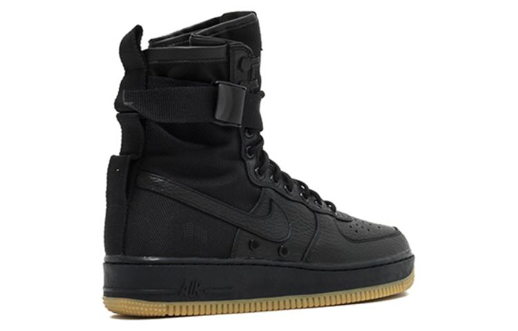 Мужские кеды Nike Air Force 1 Black Gum (черные) — фото 3