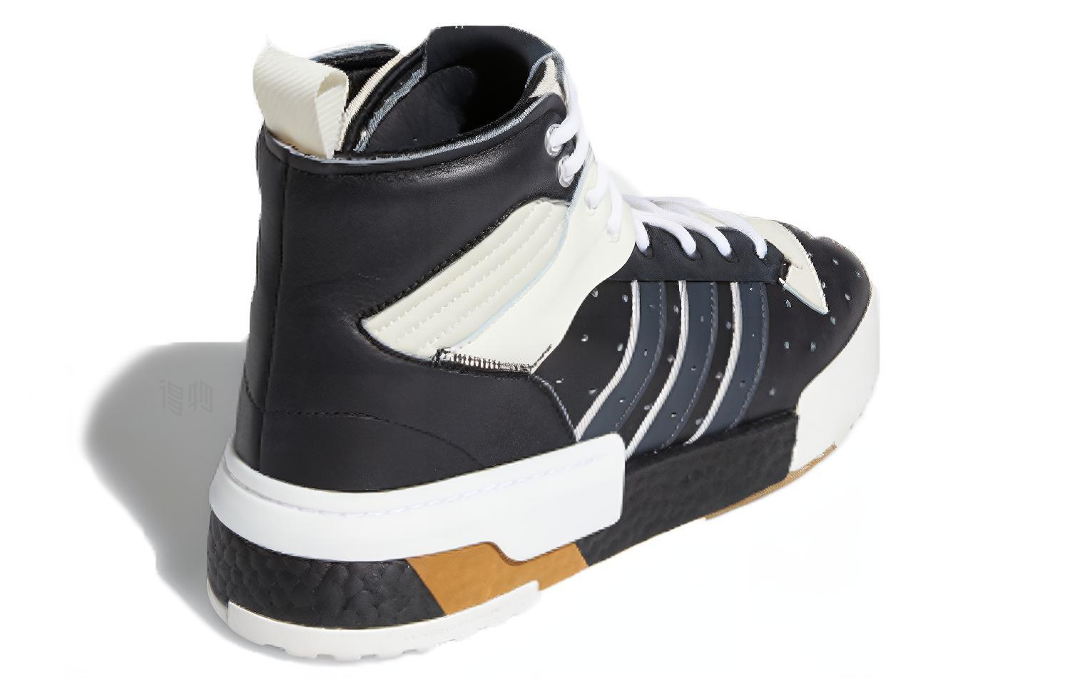 Мужские кеды adidas originals Rivalry Rm Chi (черно-белые) — Чёрный / белый — фото 2