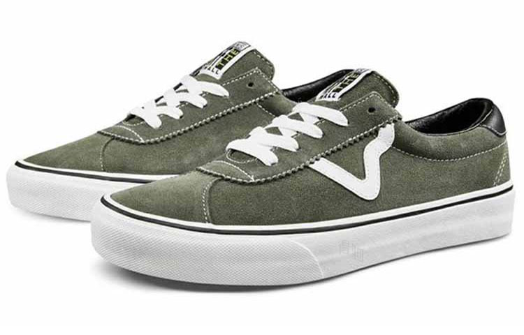 Кеды Vans Sports (зеленые с белым) — Зелёный / белый — фото 2