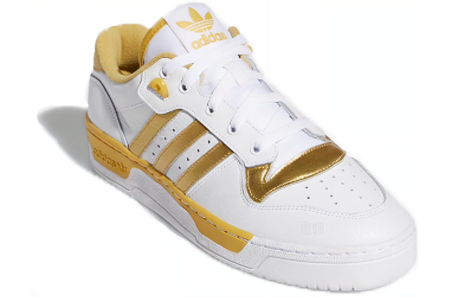 Кеды adidas originals Rivalry Low (бело-желтые) — фото 3