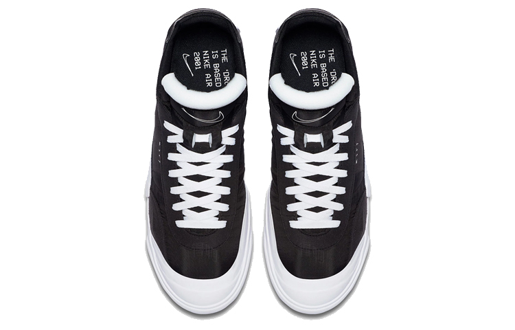 Мужские кеды Nike Drop-Type LX "Black And White" (черно-белый) — Чёрныйбелый — фото 3