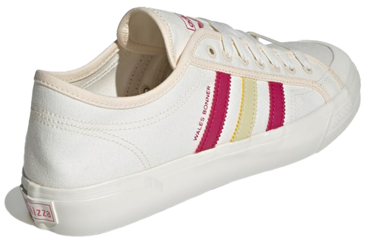 Кеды Wales Bonner x adidas originals NIZZA Low (бежево-красные) — фото 4