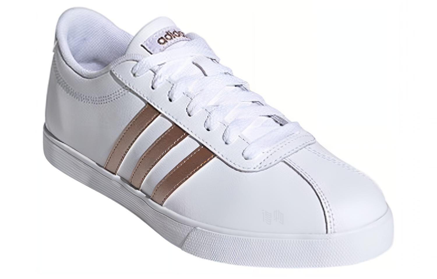 Женские кеды adidas neo Courtset (бело-золотые) — фото 3
