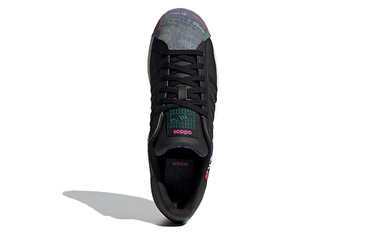 Кеды adidas originals SUPERSTAR (черно-пурпурные) — Чёрный / фиолетовый / серый — фото 5