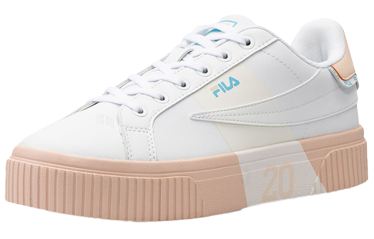 Женские кеды Fila FUSION Court Deluxe (бело-розовые) — фото 2