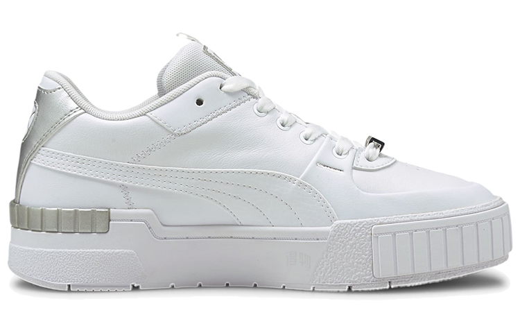 Женские кеды PUMA Cali Sport Metallic (бело-серые) — фото 2