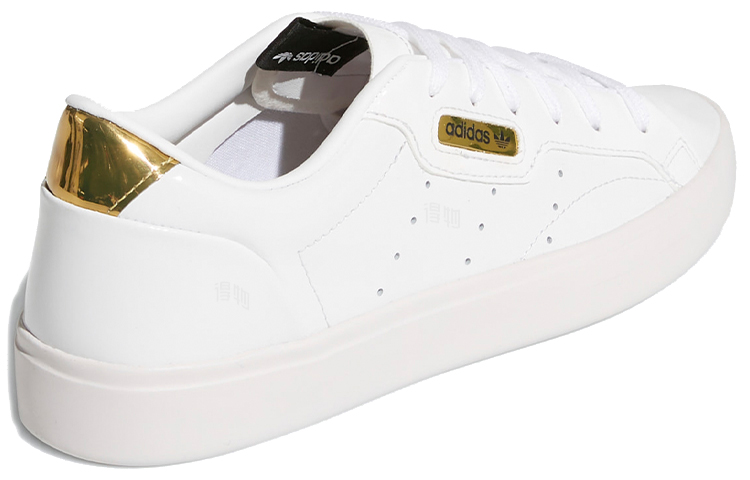 Женские кеды adidas originals Sleek (бело-золотой) — Белый / золотой — фото 4