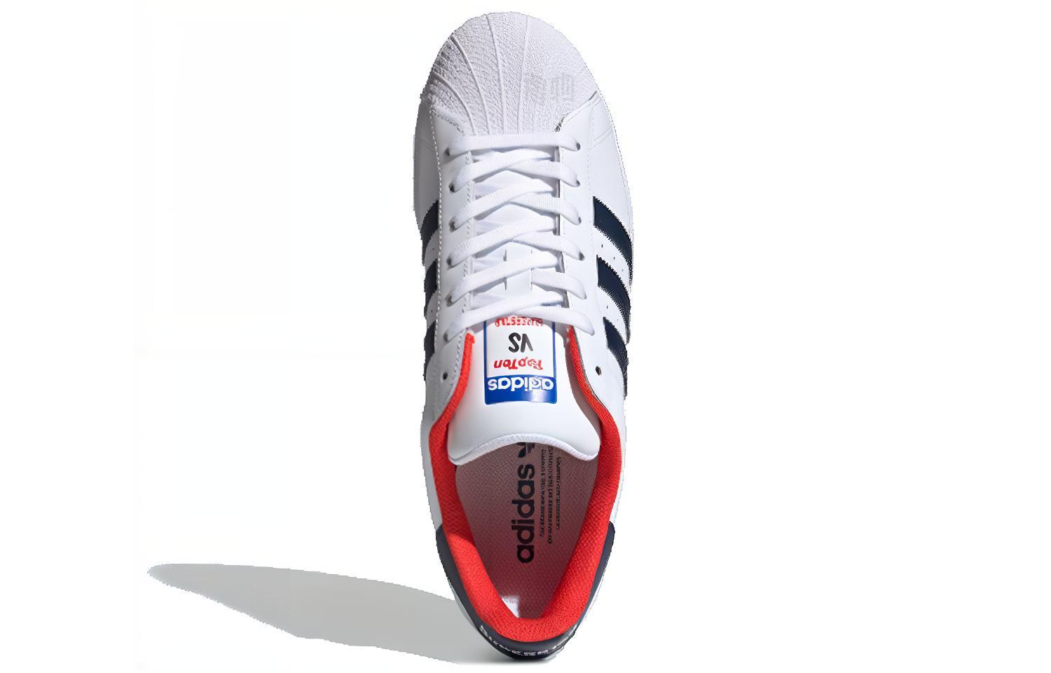 Кеды adidas Originals Superstar (бело-красно-синие) — Белый / красный / синий — фото 4