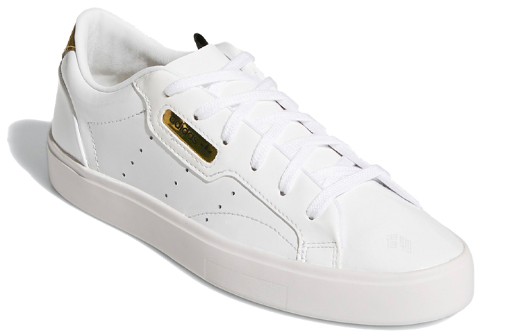 Женские кеды adidas originals Sleek (бело-золотой) — Белый / золотой — фото 3