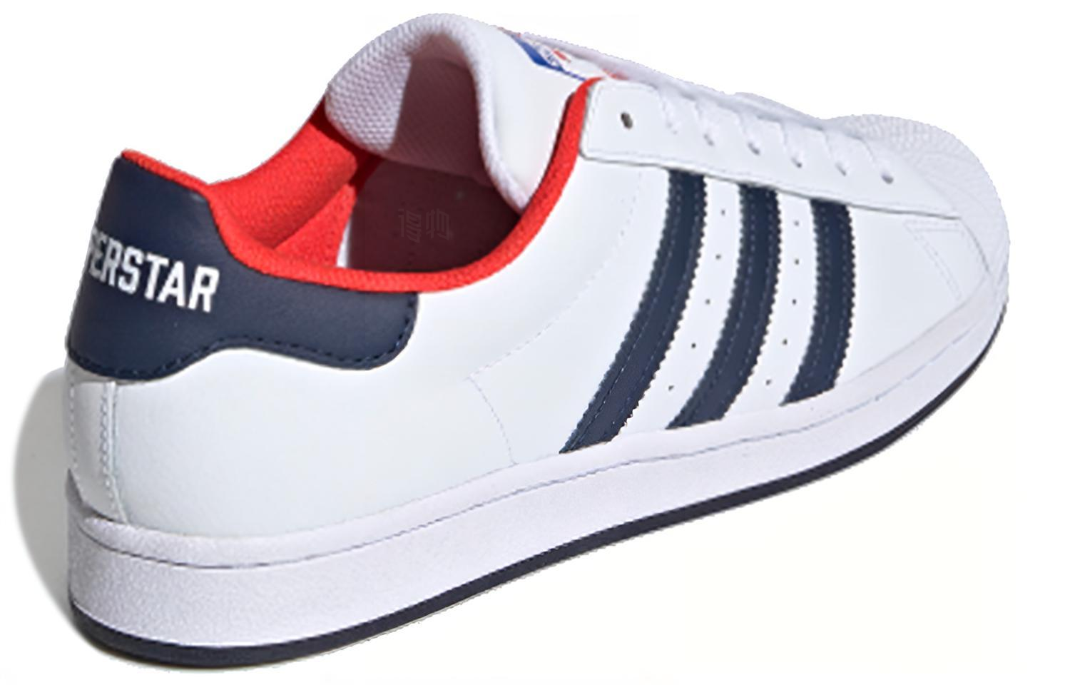 Кеды adidas Originals Superstar (бело-красно-синие) — Белый / красный / синий — фото 3