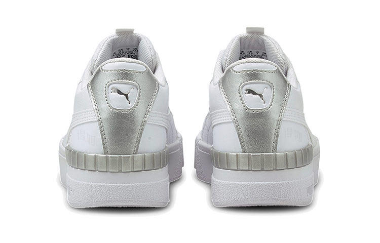 Женские кеды PUMA Cali Sport Metallic (бело-серые) — фото 4