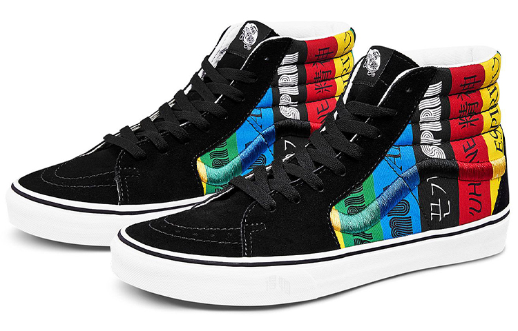 Кеды Vans SK8 Spirit (черный / синий / зеленый) — Чёрный / синий / зелёный — фото 2
