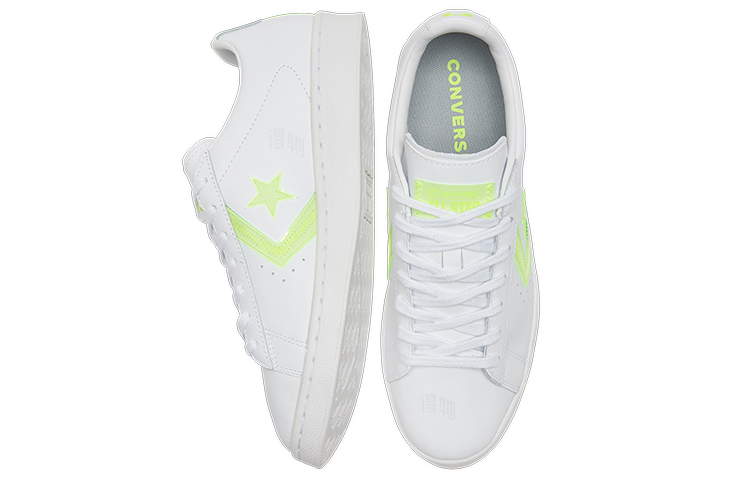Кеды Converse Cons Pro Leather Hi-Vis (бело-желтые) — Белый / жёлтый — фото 4