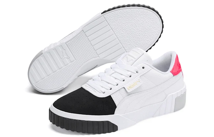 Женские кеды PUMA Cali (черно-бело-розовые) — фото 3