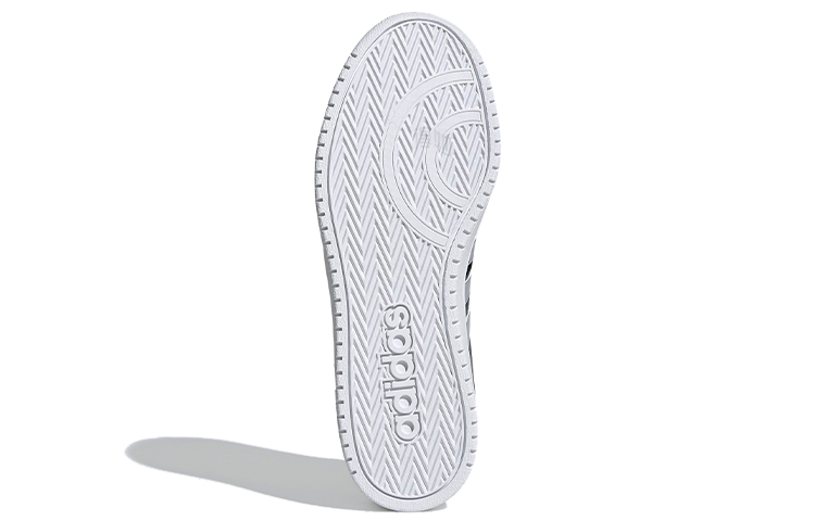 Мужские кеды adidas Hoops 2.0 (черный / серый / красный) — Чёрный / серый / красный — фото 6