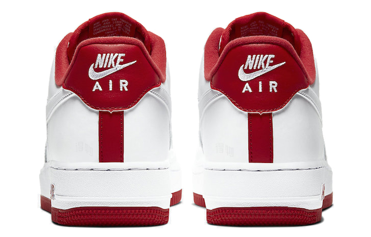 Мужские кроссовки Nike Air Force 1 (бело-красные) — фото 3