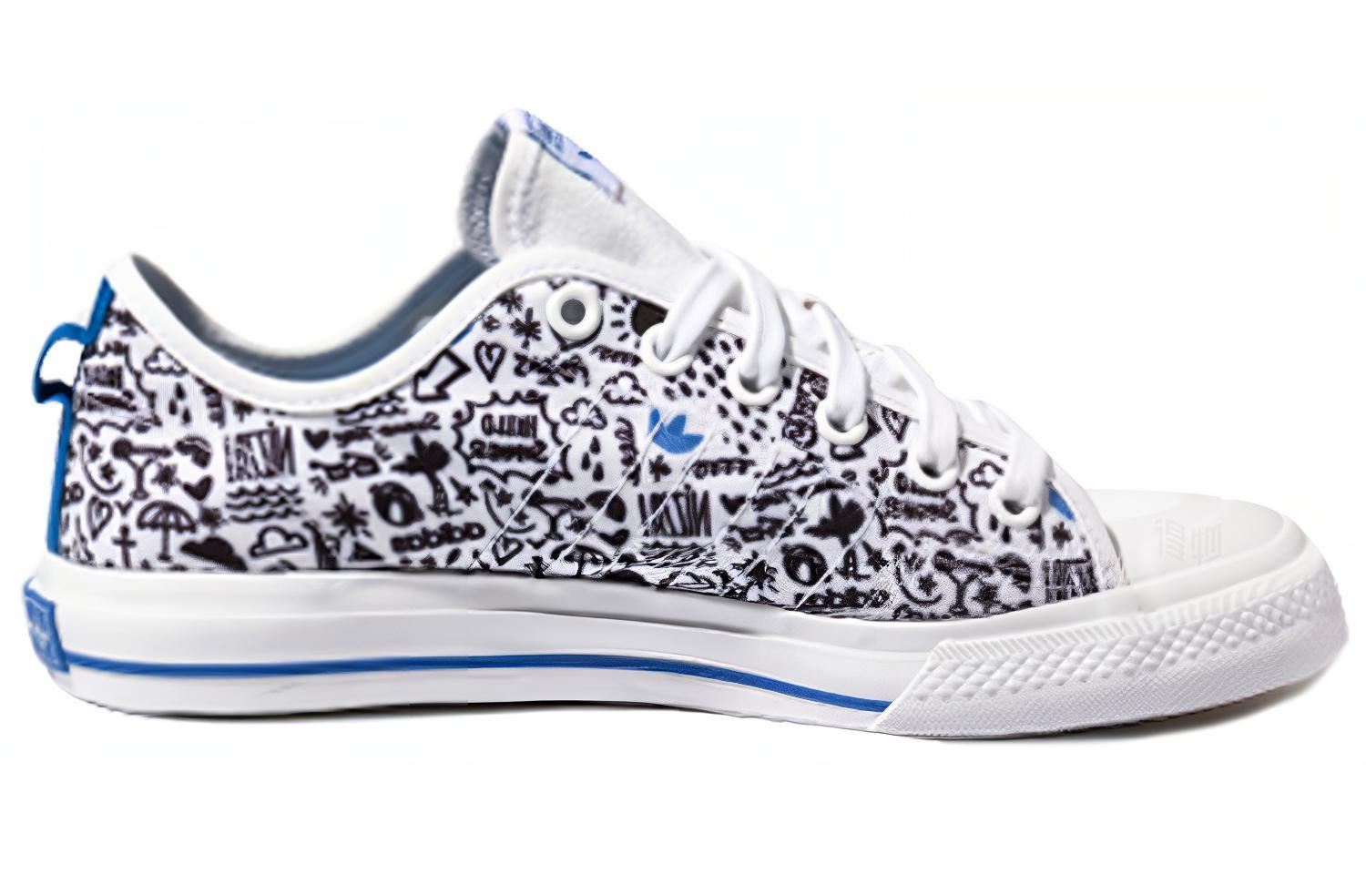 Кеды adidas originals NIZZA Rf (бело-синие) — фото 2