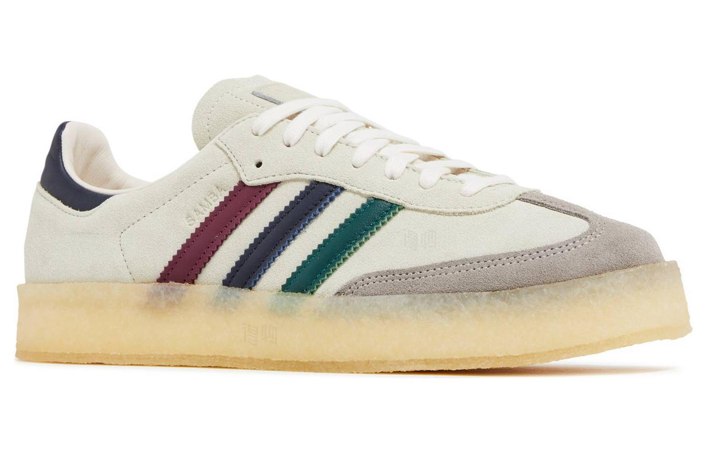 Мужские кеды adidas originals x KITH x clarks Samba (бело-серые) — фото 2