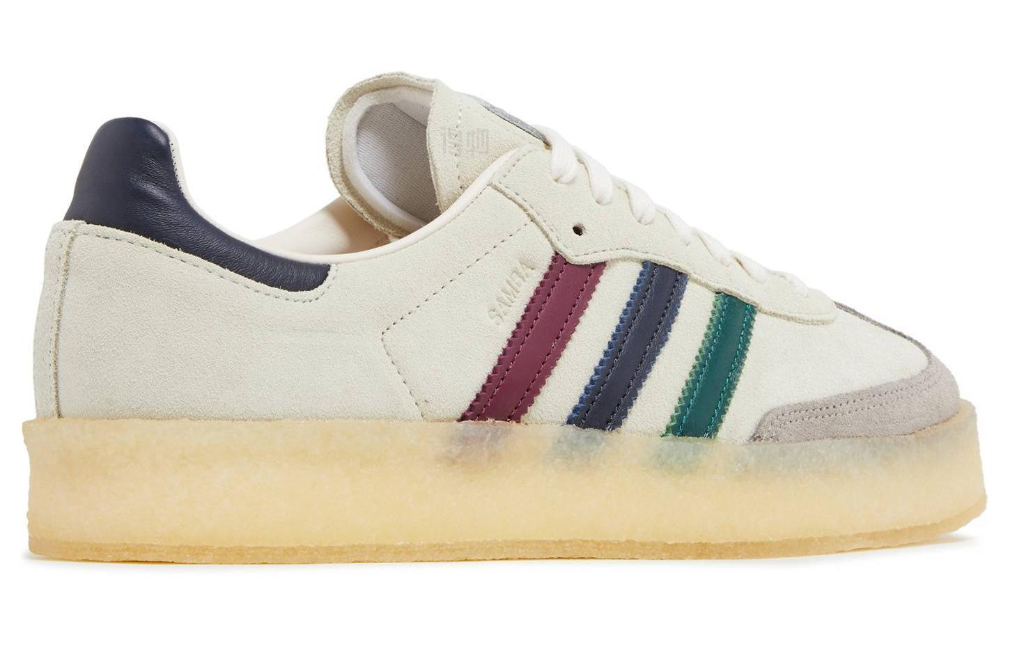Мужские кеды adidas originals x KITH x clarks Samba (бело-серые) — фото 4
