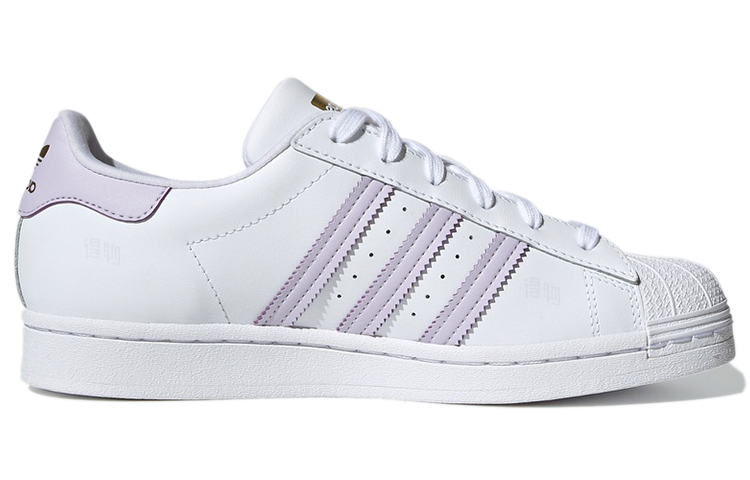 Женские кеды adidas originals SUPERSTAR (бело-фиолетово-розовые) — фото 2