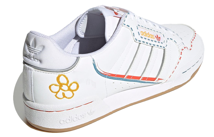 Кеды adidas originals Continental 80 Stripes (бело-сине-оранжевые) — фото 4