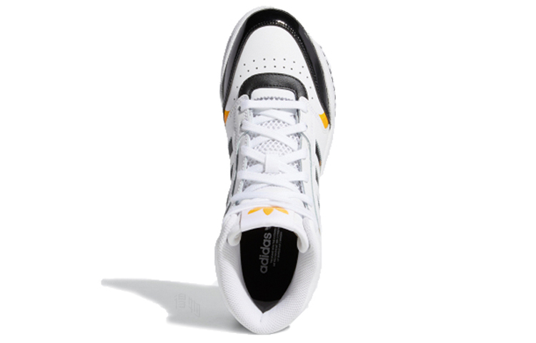 Женские кеды adidas originals Drop Step (бело-черно-желтые) — фото 4