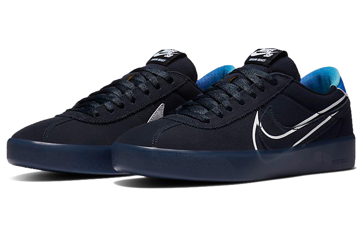 Мужские кеды Nike SB Bruin React T "Dark Obsidian" (темно-синие) — 黑色/淡蓝/深蓝 — фото 3