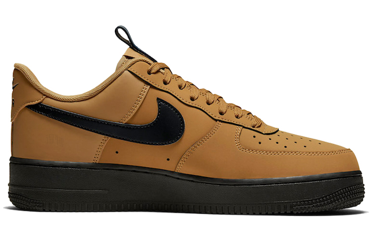 Кеды Nike Air Force 1 Wheat Black (пшенично-черные) — 黑色/咖啡色 — фото 2