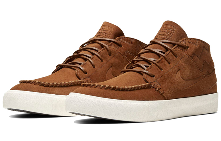 Кеды Nike SB Stefan Janoski Mid RM (коричнево-желтые) — фото 3