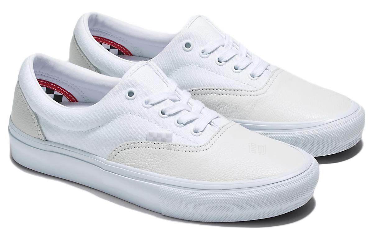 Кеды Vans Era Leather Skate (белые) — фото 3
