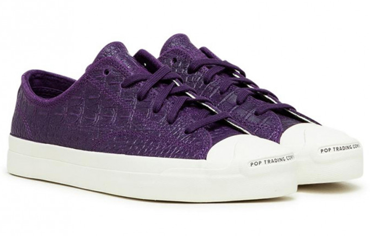 Кеды Pop Trading Company x Converse Jack Purcell Low (фиолетовые) — фото 3