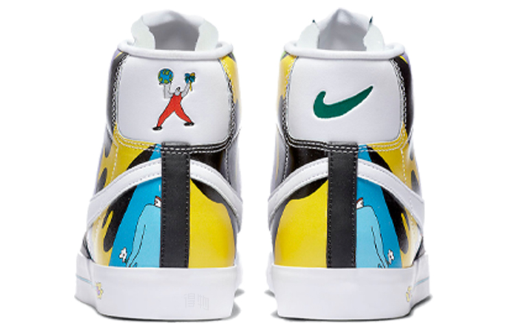 Кеды Nike × Ruohan Wang Blazer 77 Flyleather QS (бело-разноцветные) — 白彩 — фото 5
