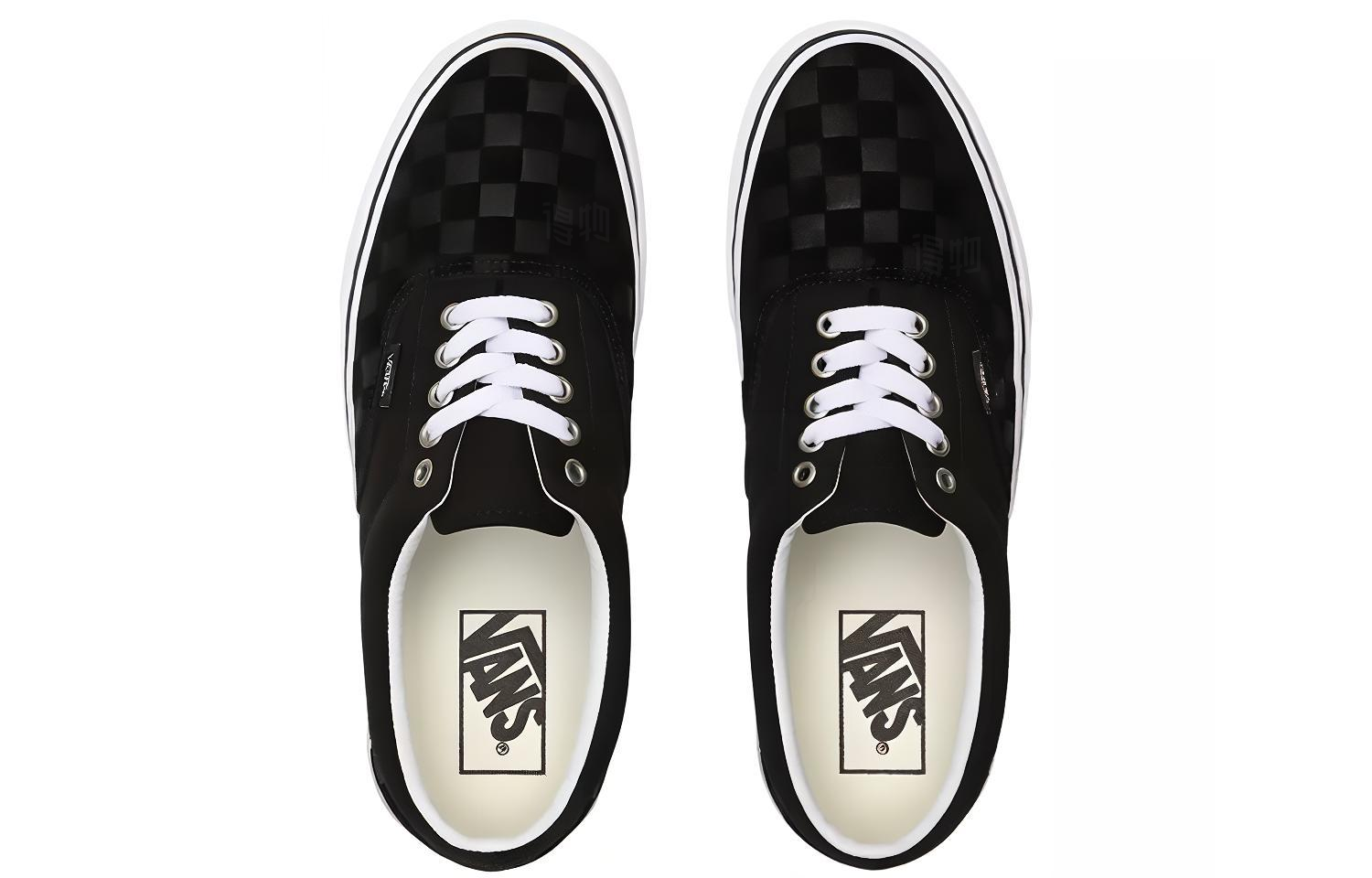 Кеды Vans Era Deboss Checkerboard PU (черные) — фото 3