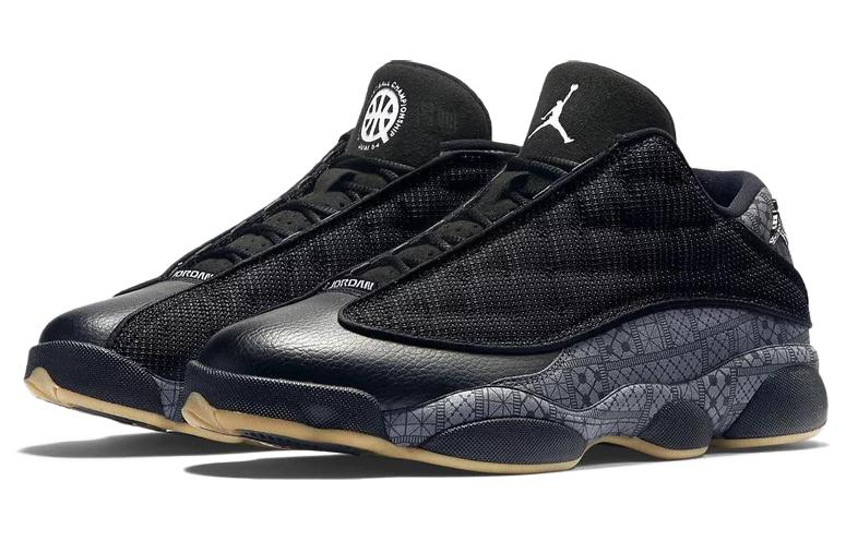 Мужские кроссовки Jordan Air Jordan 13 OG Retro Low Quai 54 (серо-черные) — фото 2