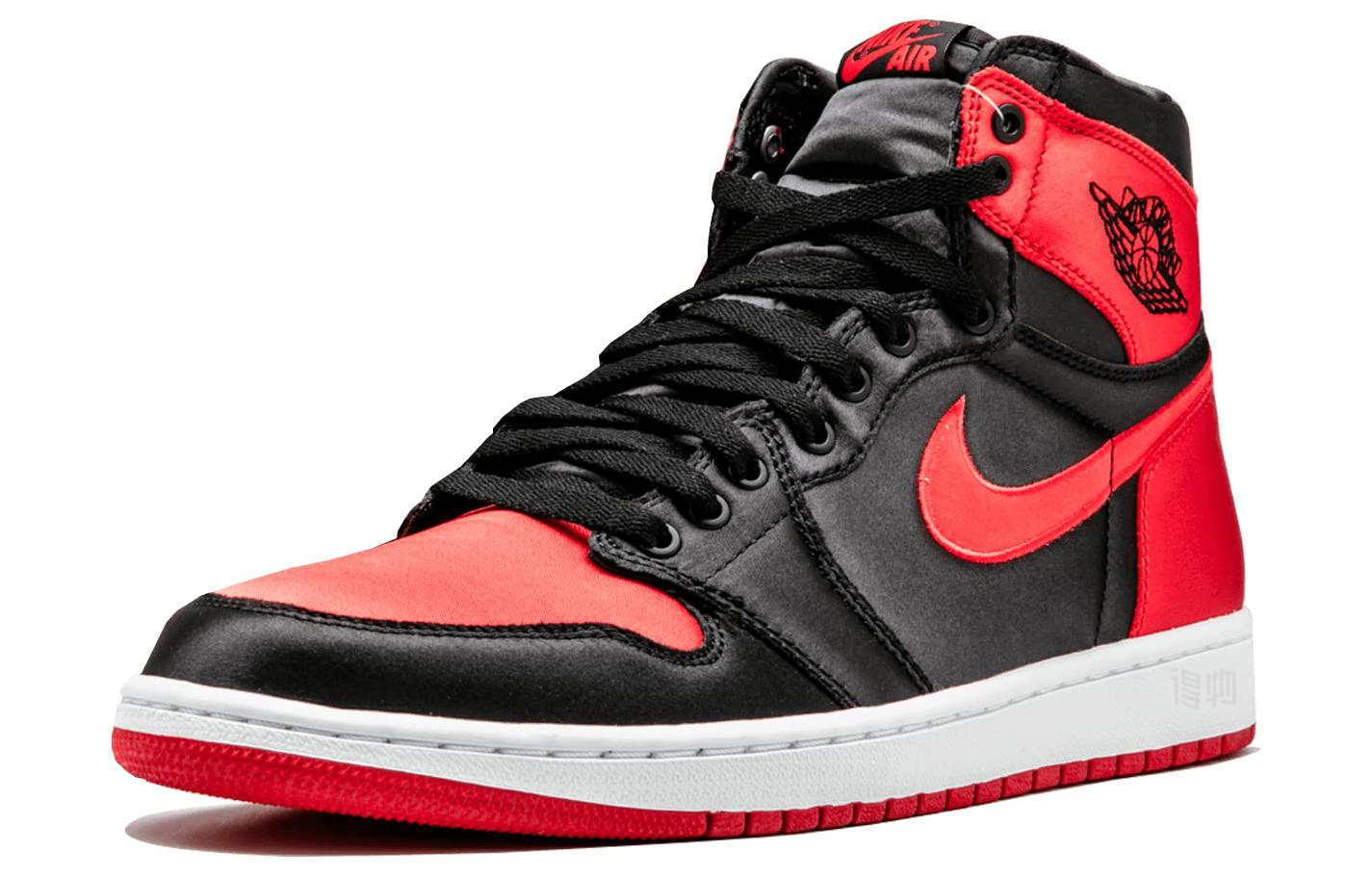 Мужские кроссовки Jordan Air Jordan 1 High OG Satin Bred (черно-красные) — 黑/大学红/白 — фото 2