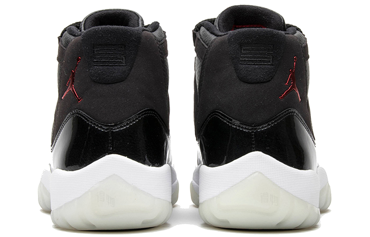 Мужские кроссовки Jordan Air Jordan 11 (черные) — 黑/活力红/乳白/白 — фото 5